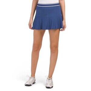 Peter Millar Francoise Court Skort Golf Skirt Blue Womens w Shorts XL Ret$89 NWT